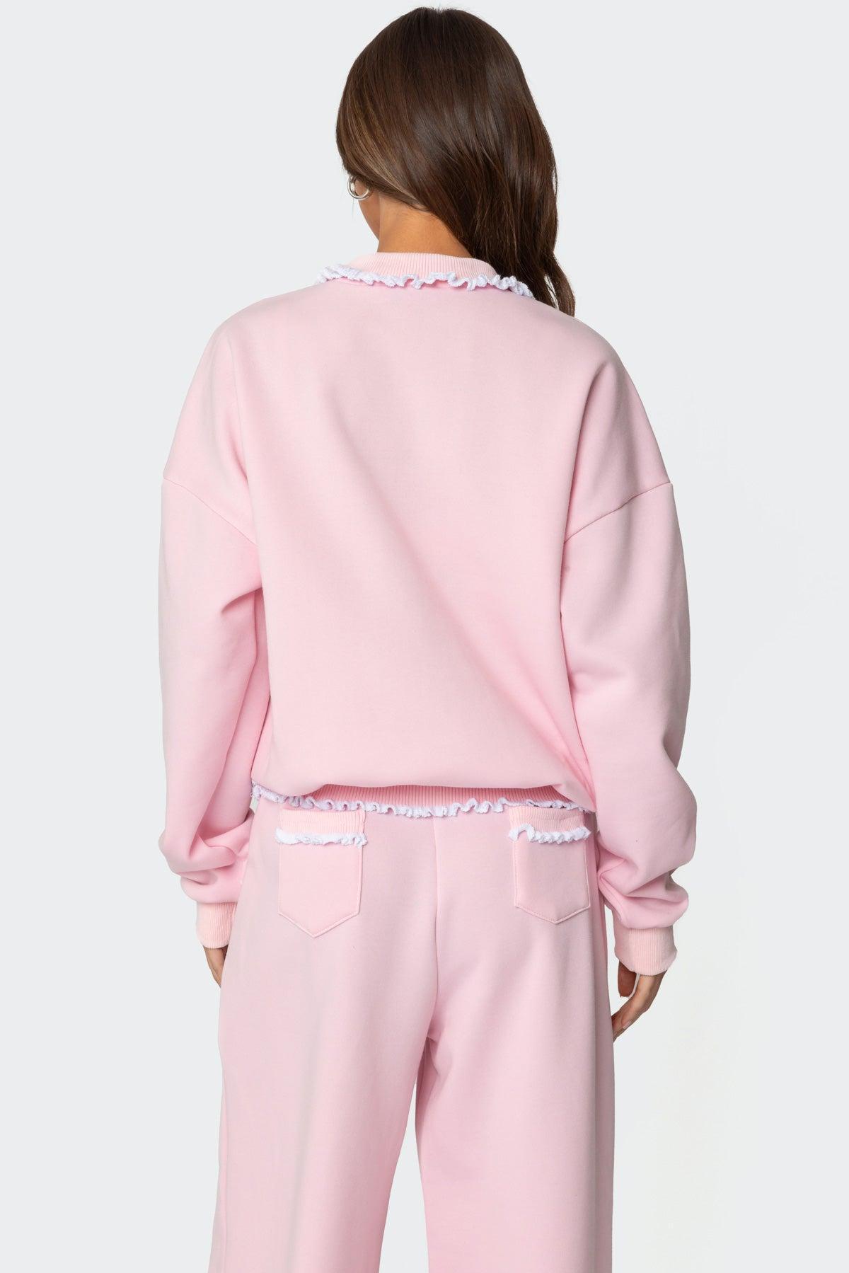 Ashtin Ruffle Trim Sweatshirt Product Image