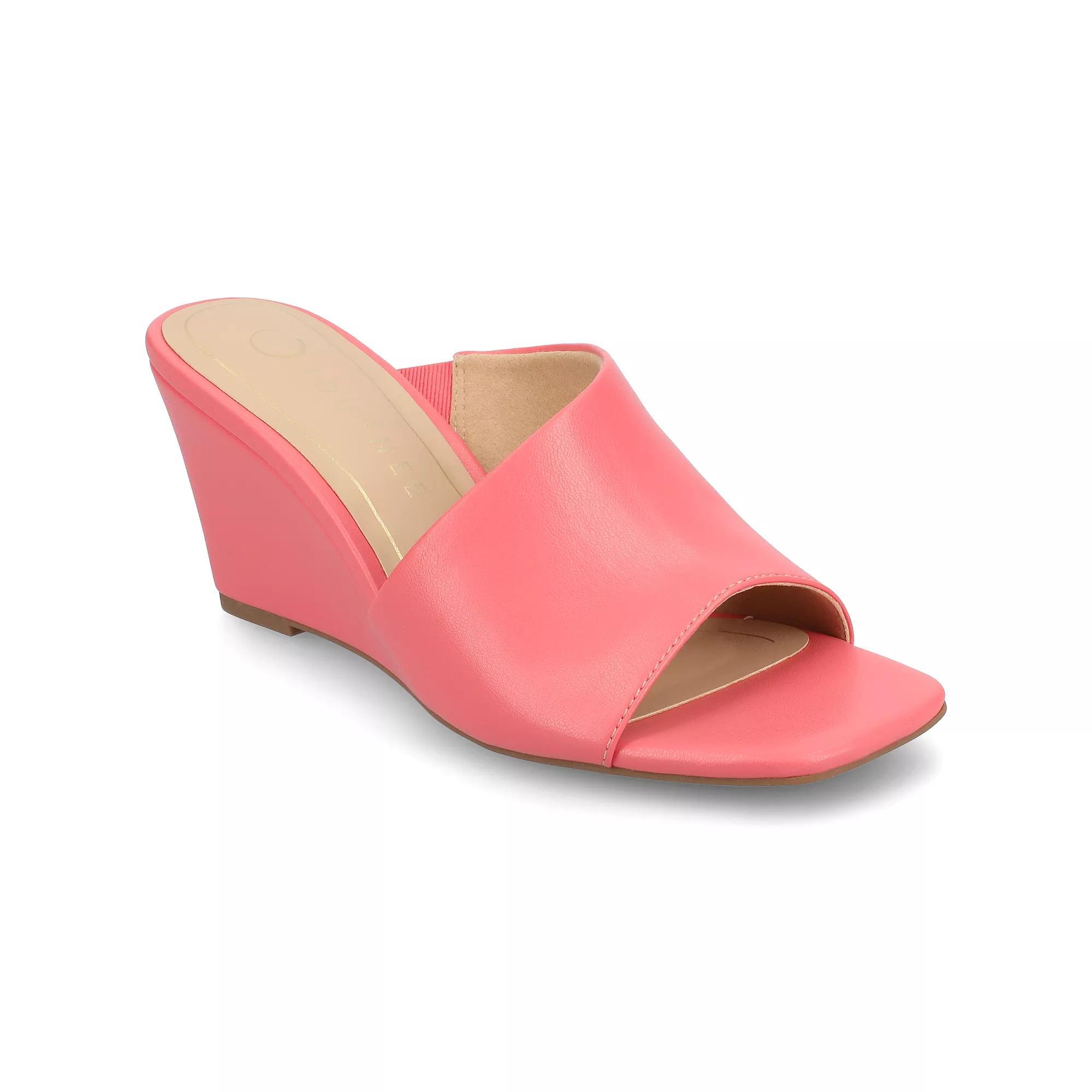 Journee Clementine DOrsay Womens Wedge Sandals Pink Product Image