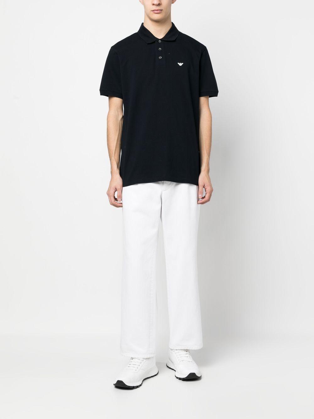 embroidered chest logo polo shirt Product Image