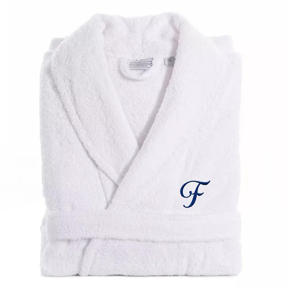 Linum Home Textiles Turkish Cotton Personalized Unisex Tie Front Terry Bathrobe, Mens Product Image