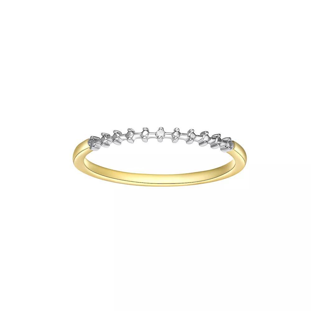 Sarafina Diamond Accent Band Ring, Women's, Size: 7, Gold Tone White Product Image