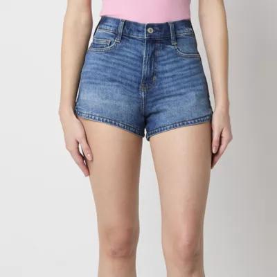 Arizona Womens Highest Rise Denim Short-Juniors Product Image