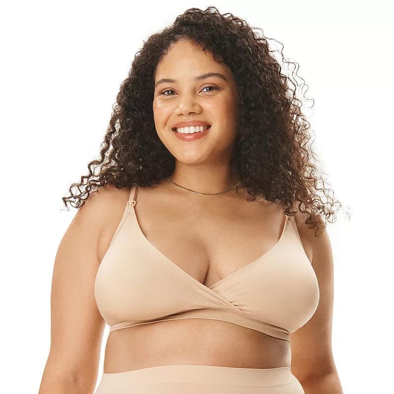 Maternity Motherhood Seamless Wrap Triangle Nursing Bra 90036, Womens Brown Product Image