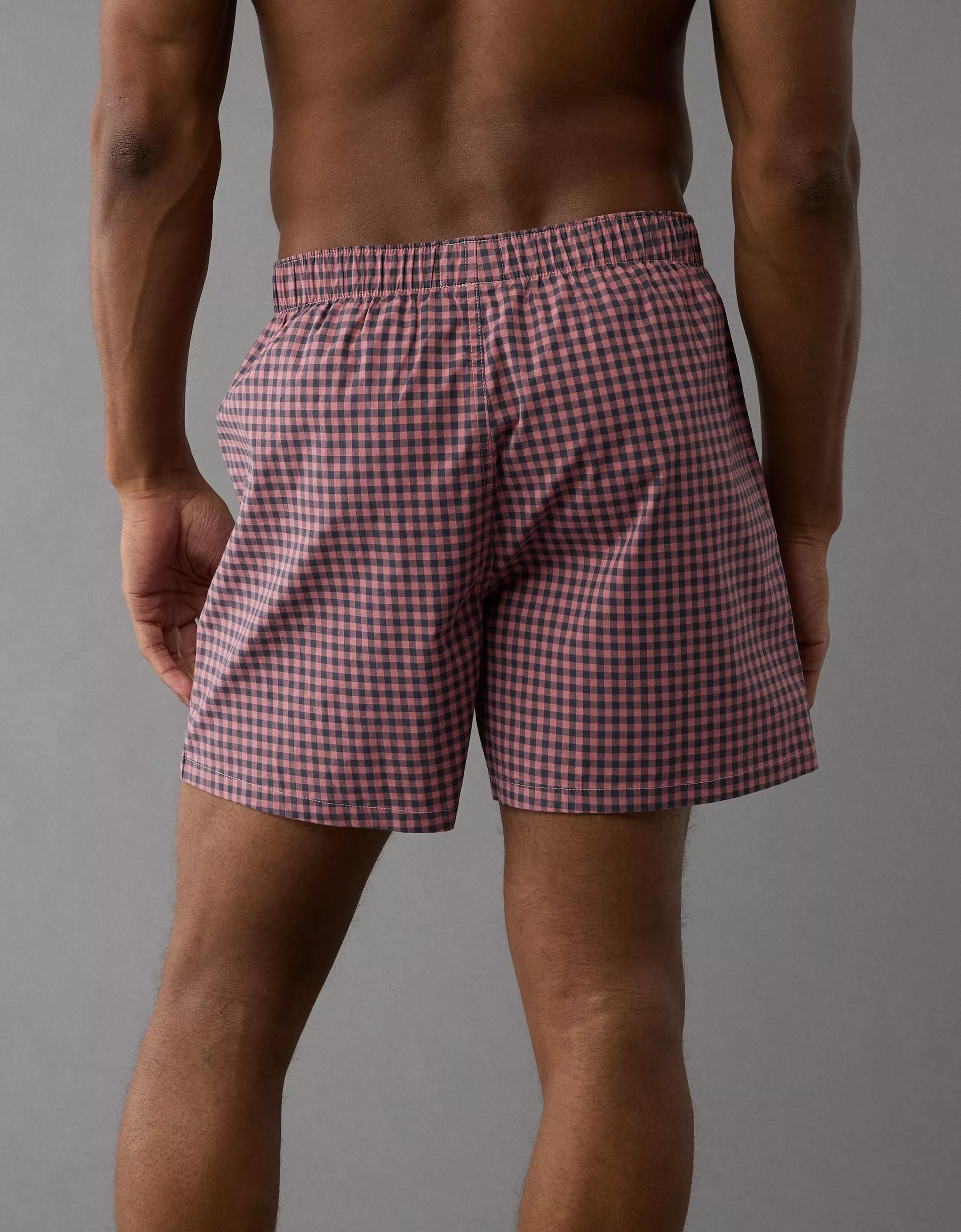 AEO Men's Plaid Stretch Boxer Short Product Image