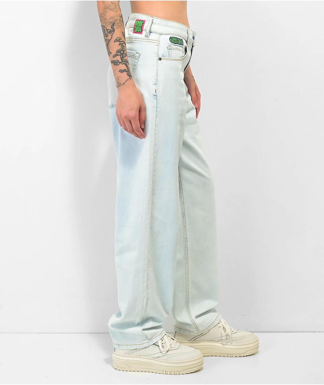 Empyre Tara Low Rise Whisper Wash Denim Skate Jeans Product Image