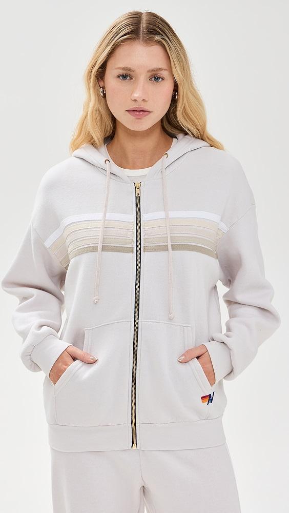 Aviator Nation 5 Stripe Zip Hoodie Relaxed | Shopbop Product Image