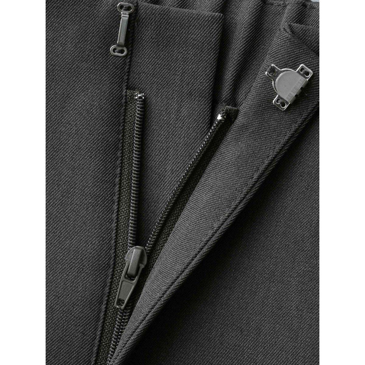 Plus Size Pleated Mid-Rise Straight Leg Pants Women DimGray At the Office Straight Leg Mid Rise Work Pants BloomChic 12/L Product Image