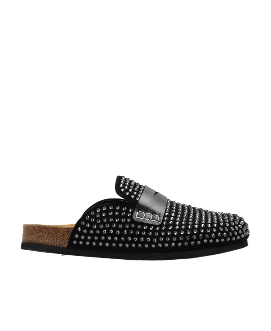 JW ANDERSON Crystal-embellished Leather Mule In Black Product Image