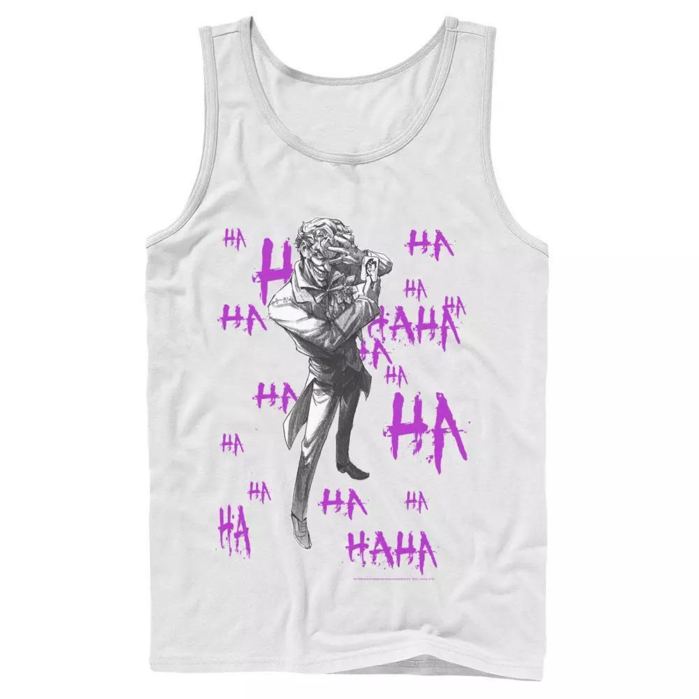 Men's DC Comics Joker HAHAHA Portrait Tank Top, Size: Large, White Product Image