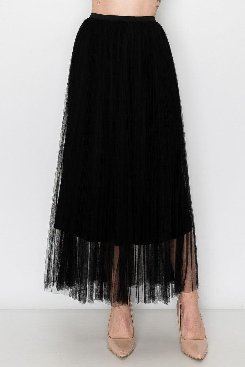 Lined Mesh Long Skirt Product Image