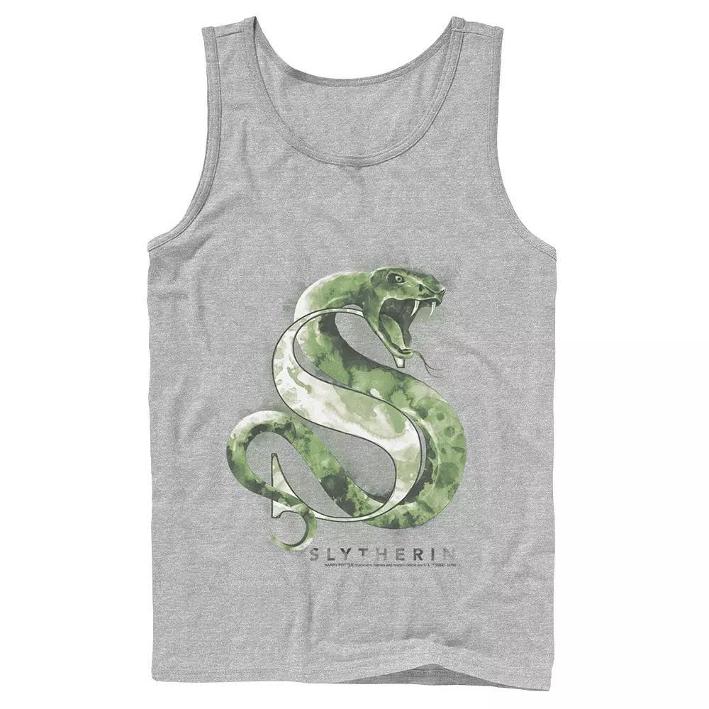 Men's Harry Potter House Slytherin Watercolor Tank Top, Size: Large, Athletic Grey Product Image