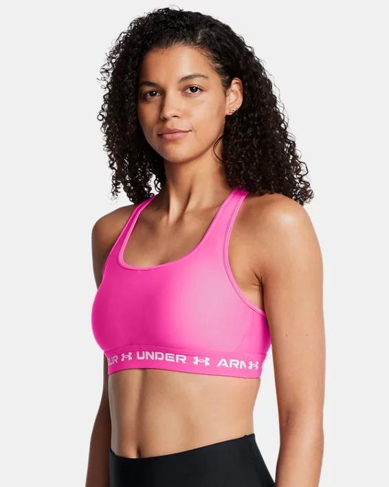 Under Armour Crossback 2.0 Medium-Impact Sports Bra, Women's, Size: XL, Rebel Dark Pink Product Image