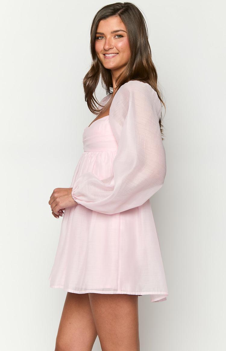 Narla Pink Long Sleeve Mini Dress Product Image