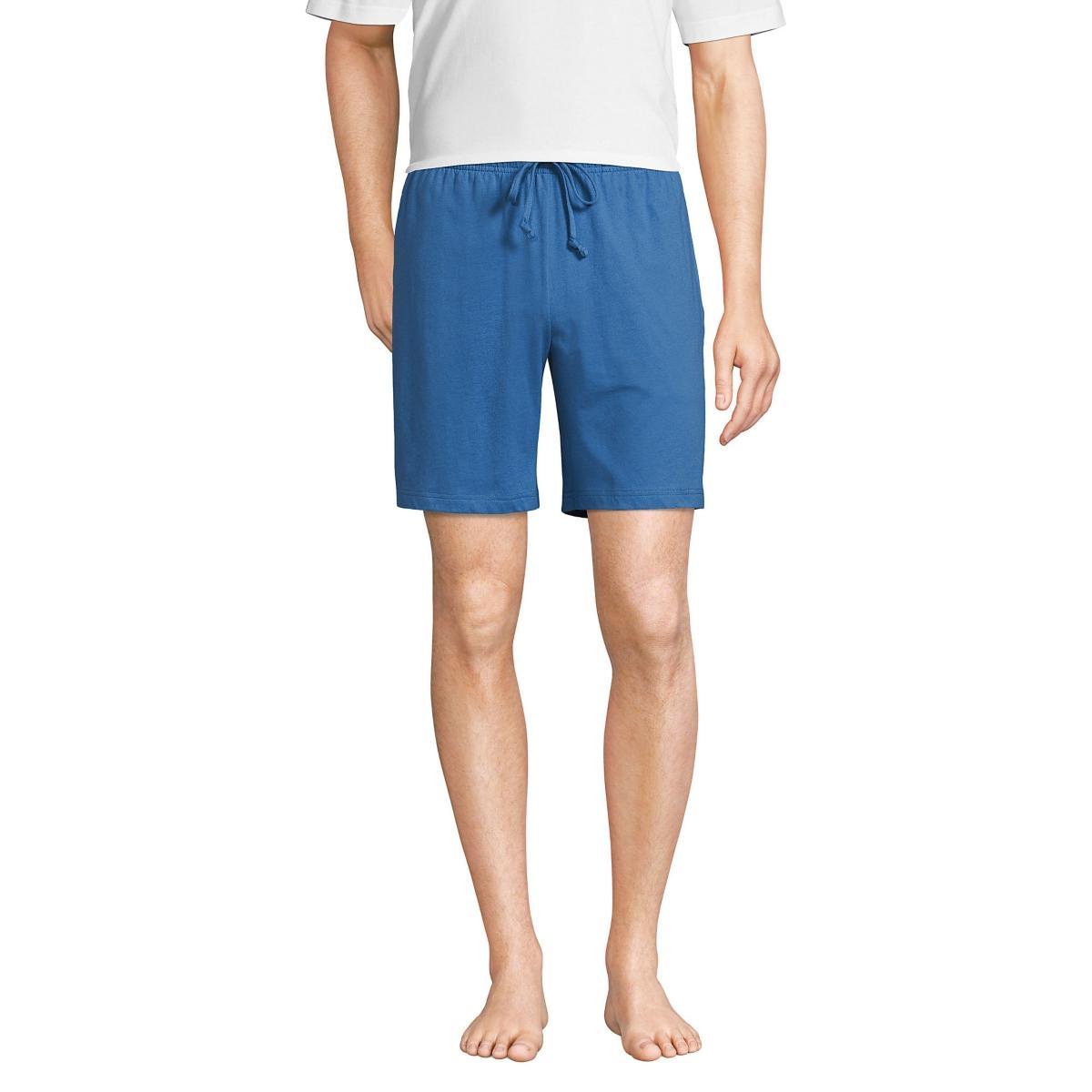 Men's Lands' End Knit Jersey Pajama Shorts, Size: Large, Black Product Image
