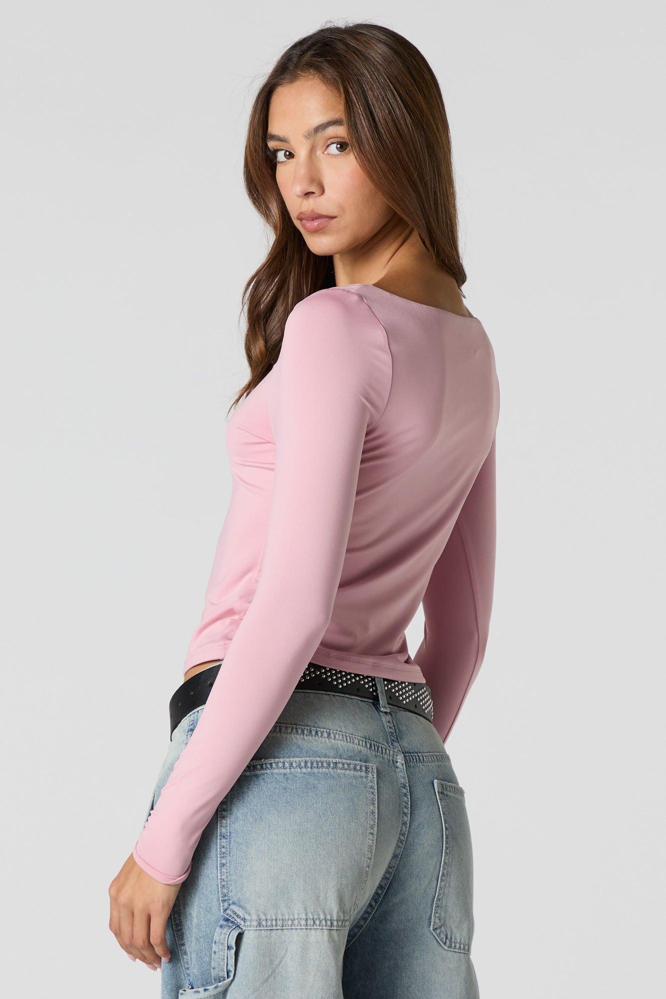 Contour Scoop Neck Long Sleeve Top Female Product Image