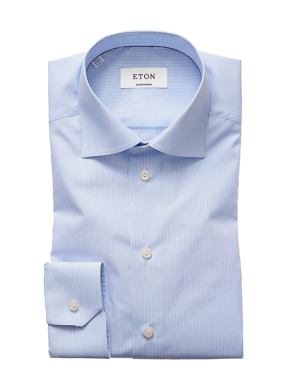 Mens Contemporary-Fit Fine Striped Dress Shirt Product Image