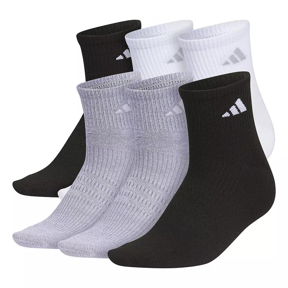 Women's adidas Superlite 3.0 6-Pack Quarter Socks, Size: 5-10, Gray Product Image