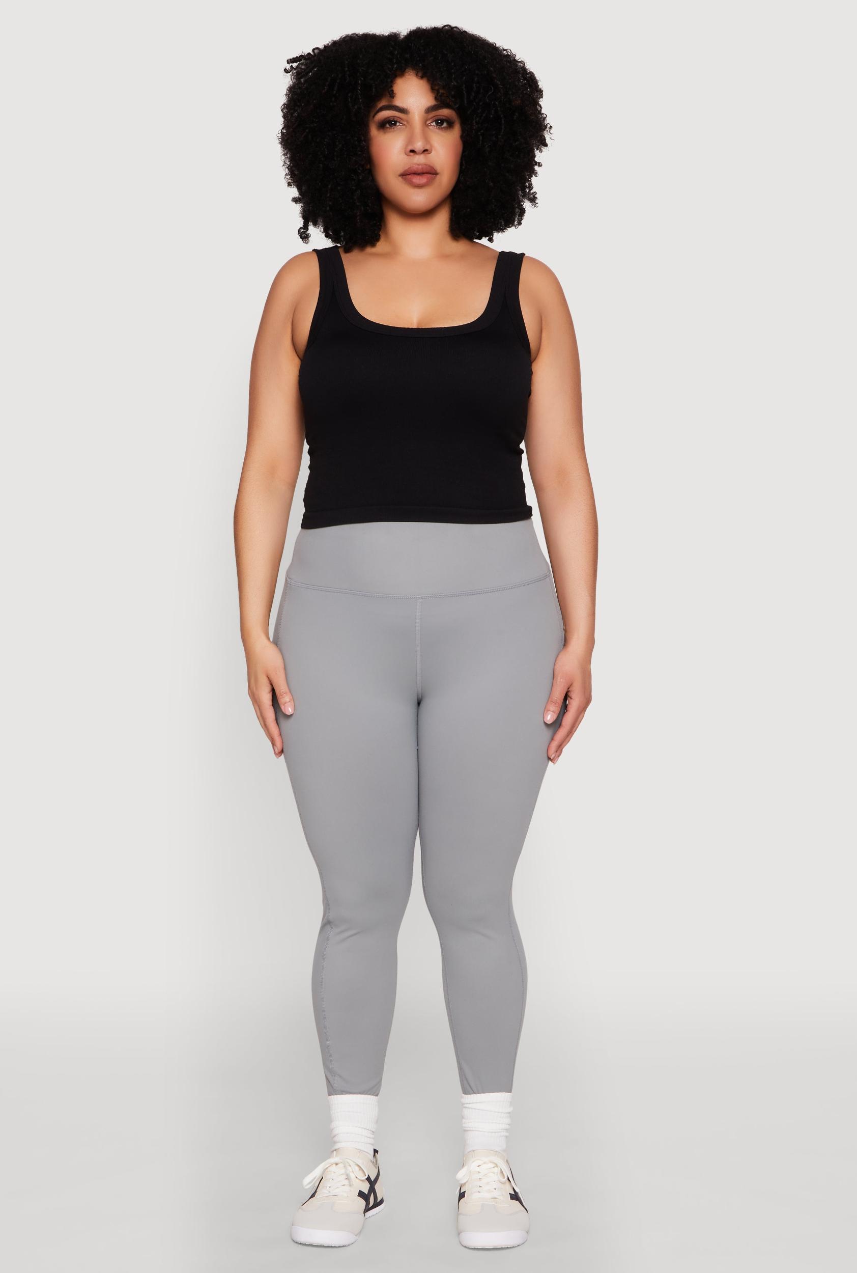 Womens Plus Size Snatched High Waisted Cell Phone Pocket Leggings Product Image