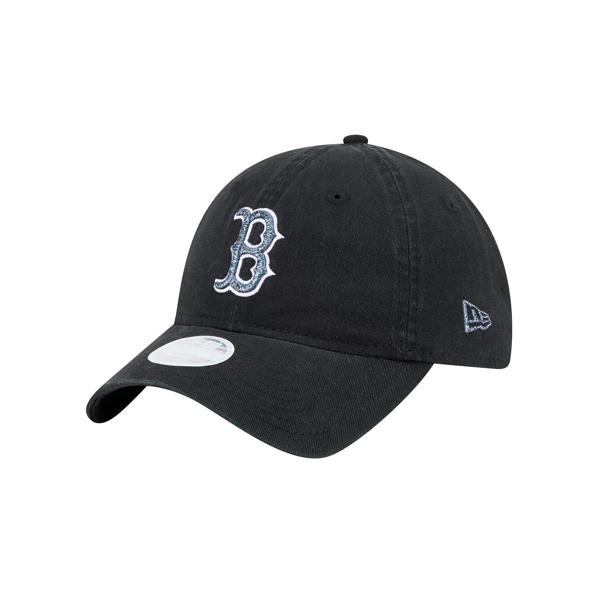 Women's New Era Black Boston Red Sox Glitz 9TWENTY Adjustable Hat Product Image