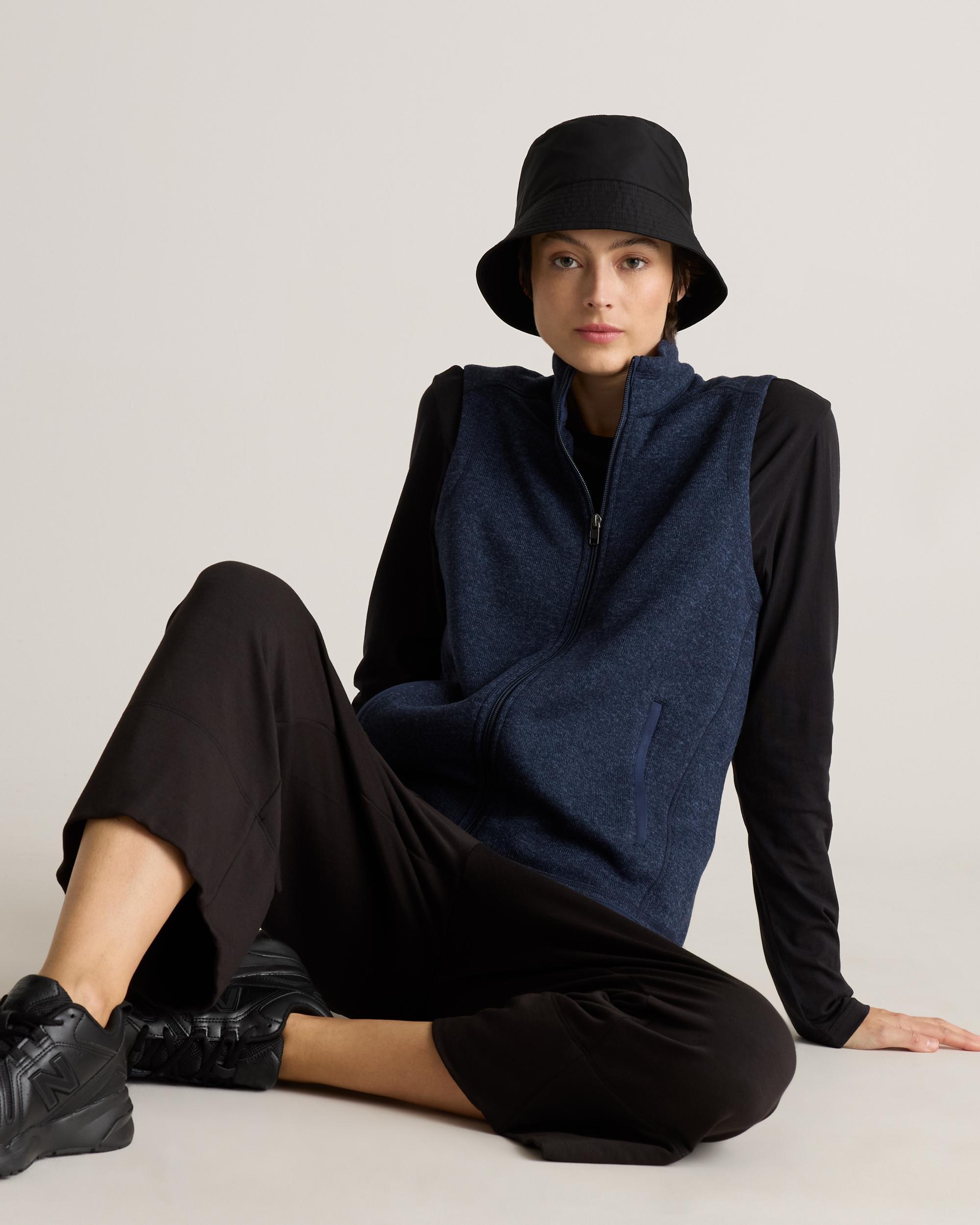 Quince | Women's Sweater-Knit Fleece Full-Zip Vest Recycled Polyester Product Image