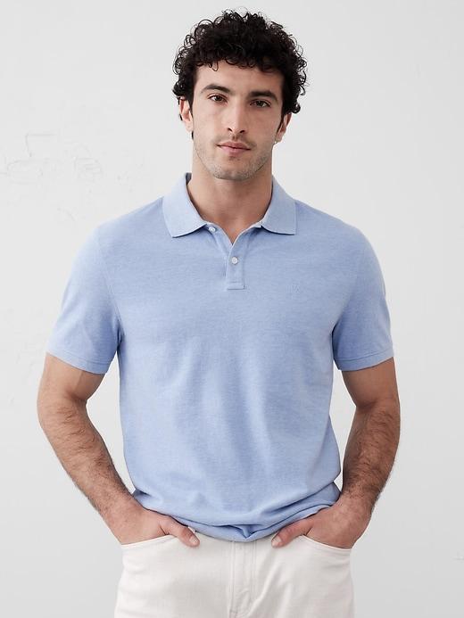Cotton Monogram Pique Polo Product Image