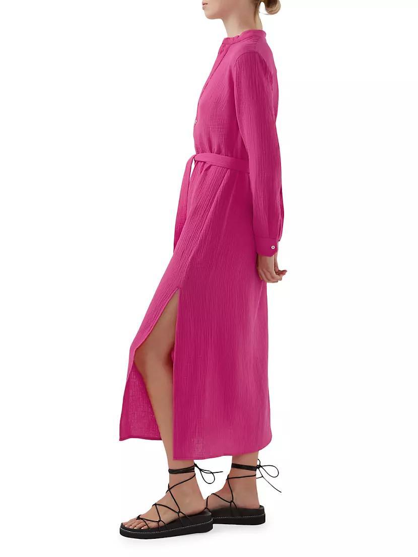 Frieda Tumbled Cotton Shirtdress Product Image