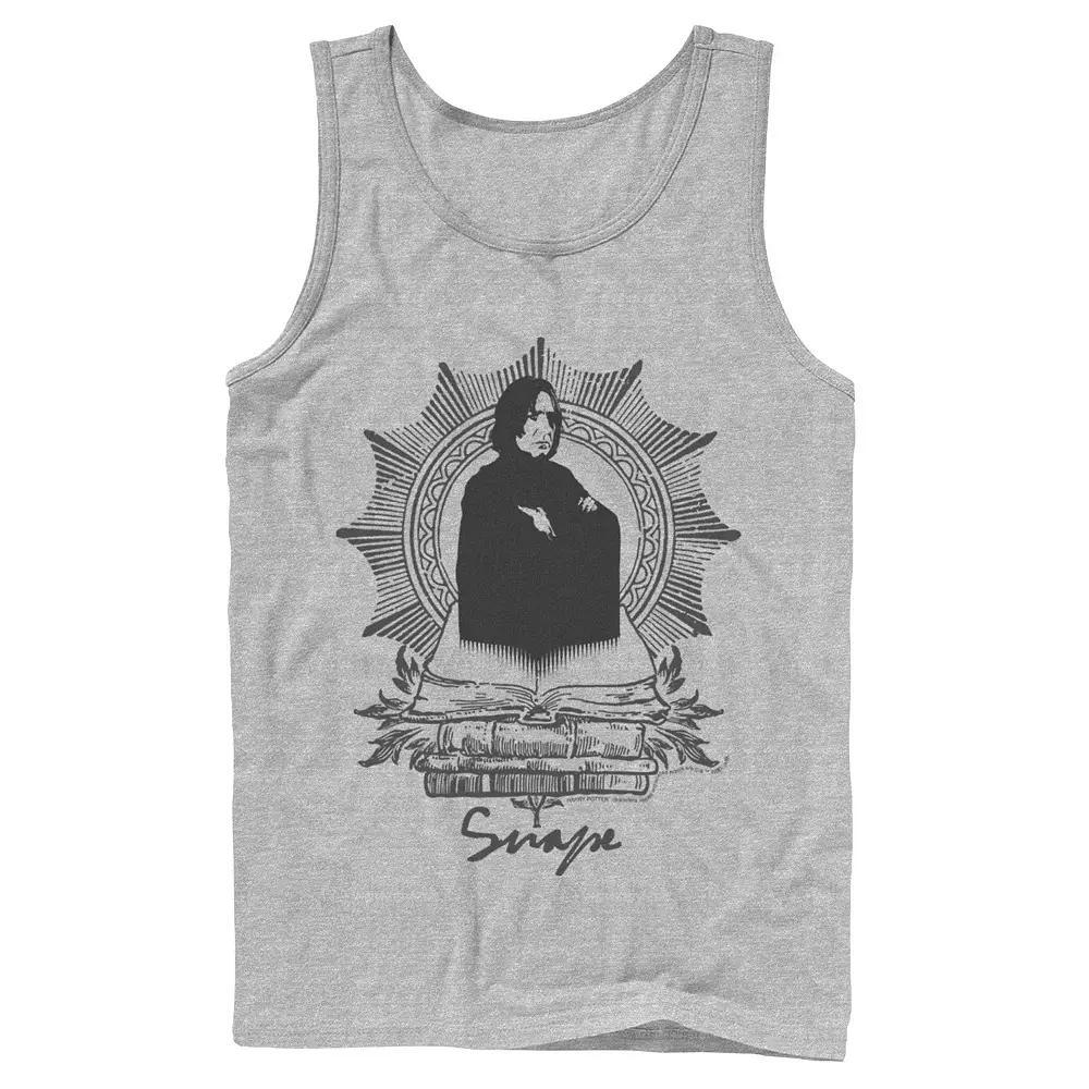 Men's Harry Potter Snape Books Portrait Graphic Tank Top, Size: Large, Athletic Grey Product Image