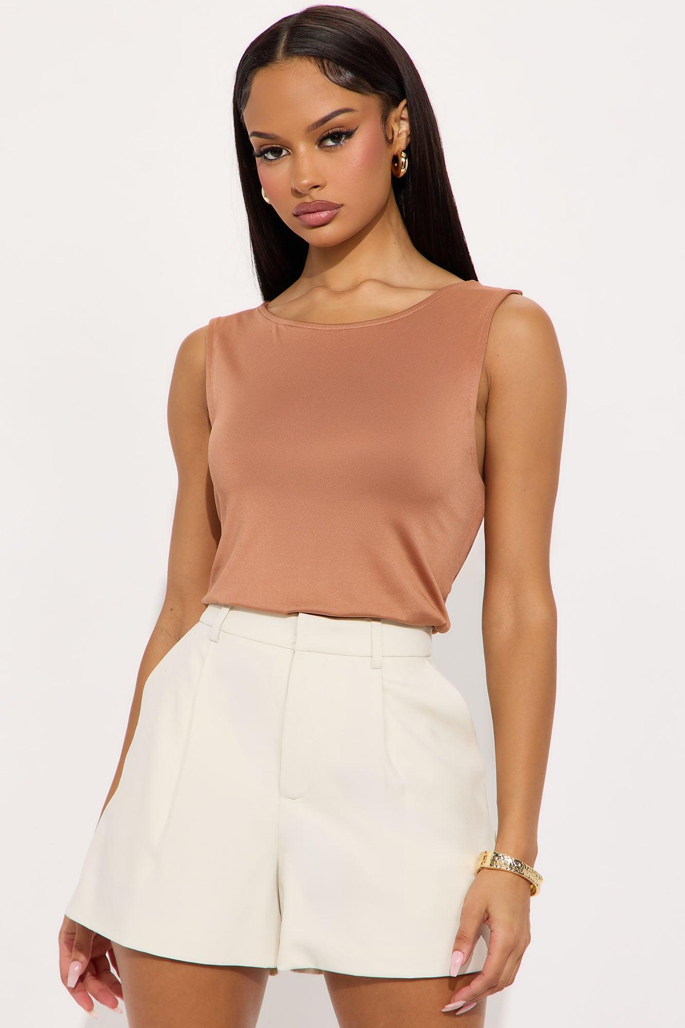 Teagan Cowl Neck Top - Mocha Female Product Image