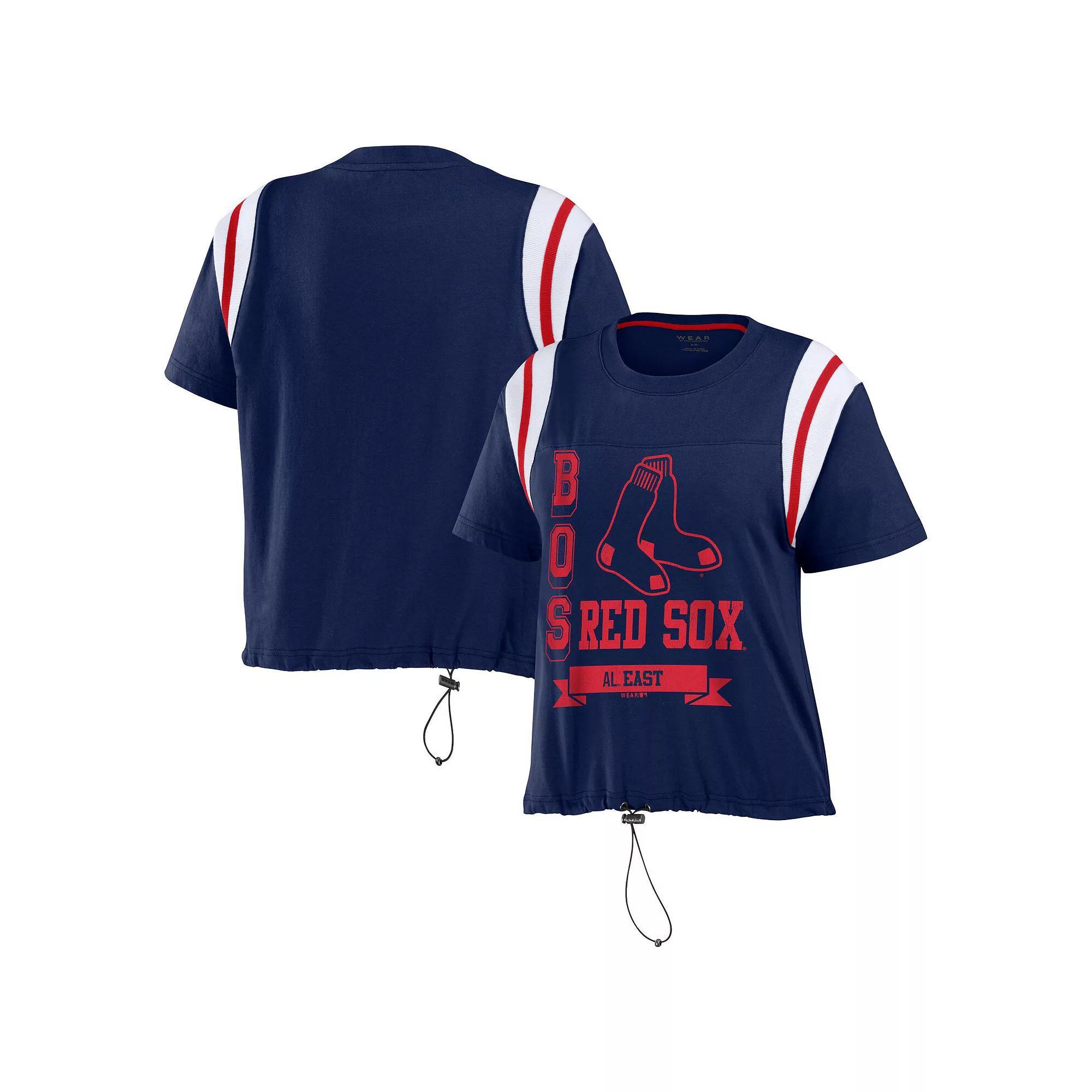 Women's WEAR by Erin Andrews Royal Los Angeles Rams Cinched Colorblock T-Shirt, Size: Small, Blue Product Image