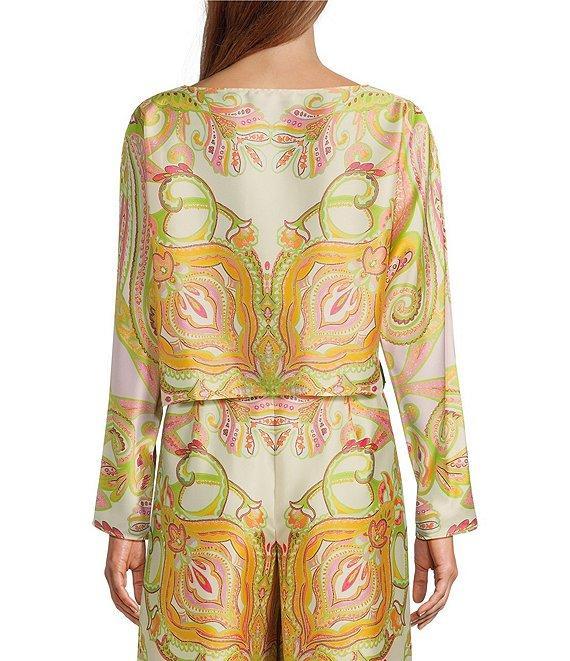 Antonio Melani Coordinating Blyss Boat Neck Long Sleeve Blouse Product Image