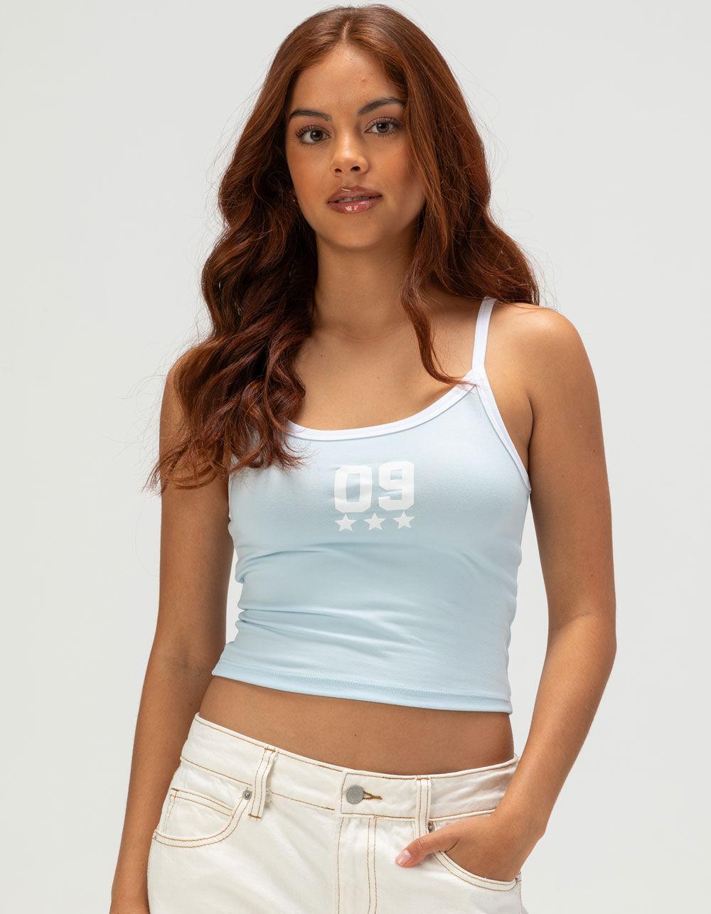 RSQ Womens 09 Star Puff Tank Top - LIGHT BLUE Product Image
