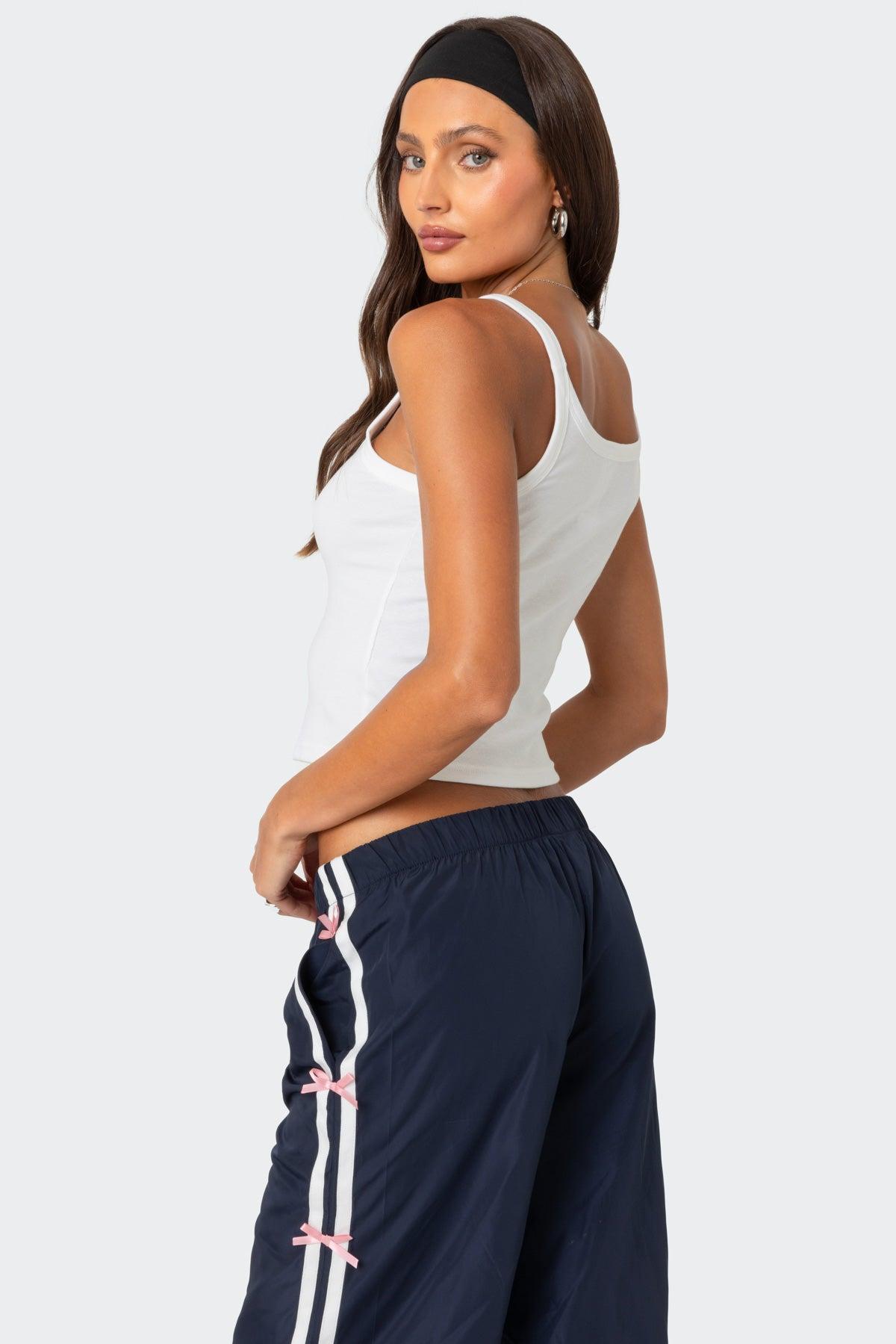 Bow Stripe Nylon Track Pants Product Image