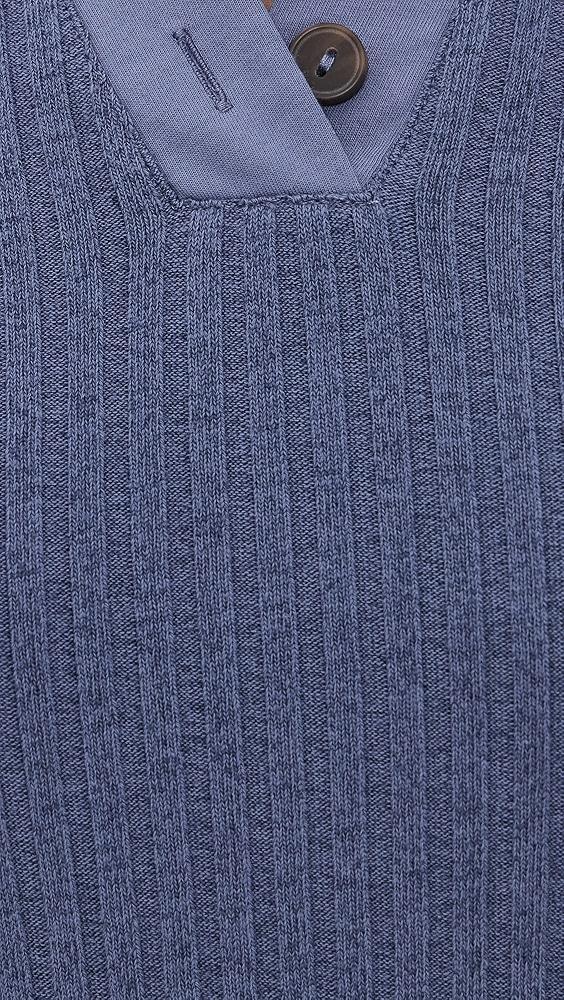 Vince Rib Long Sleeve Henley | Shopbop Product Image