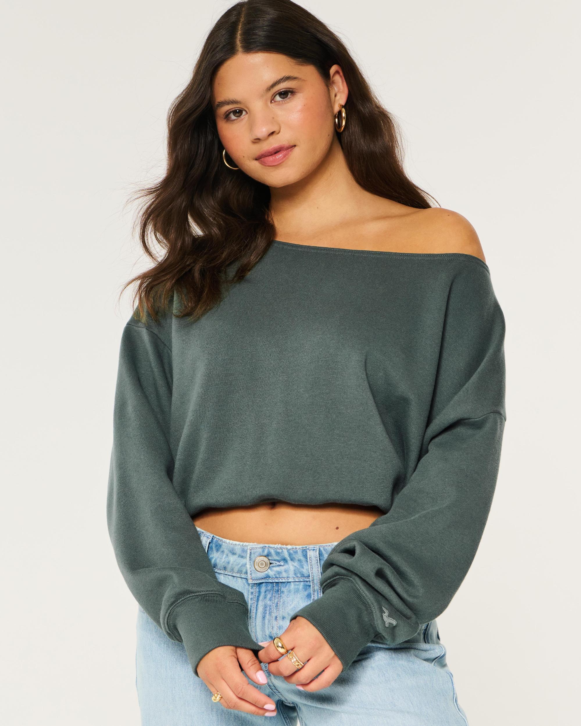 Easy Off-the-Shoulder Sweatshirt Product Image