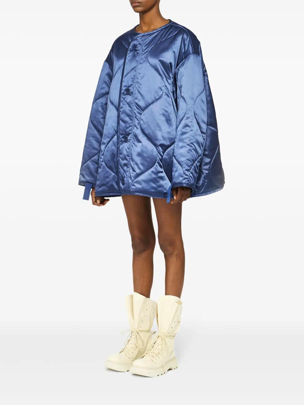 JW ANDERSON Oversized Quilted Jacket In Blue Product Image