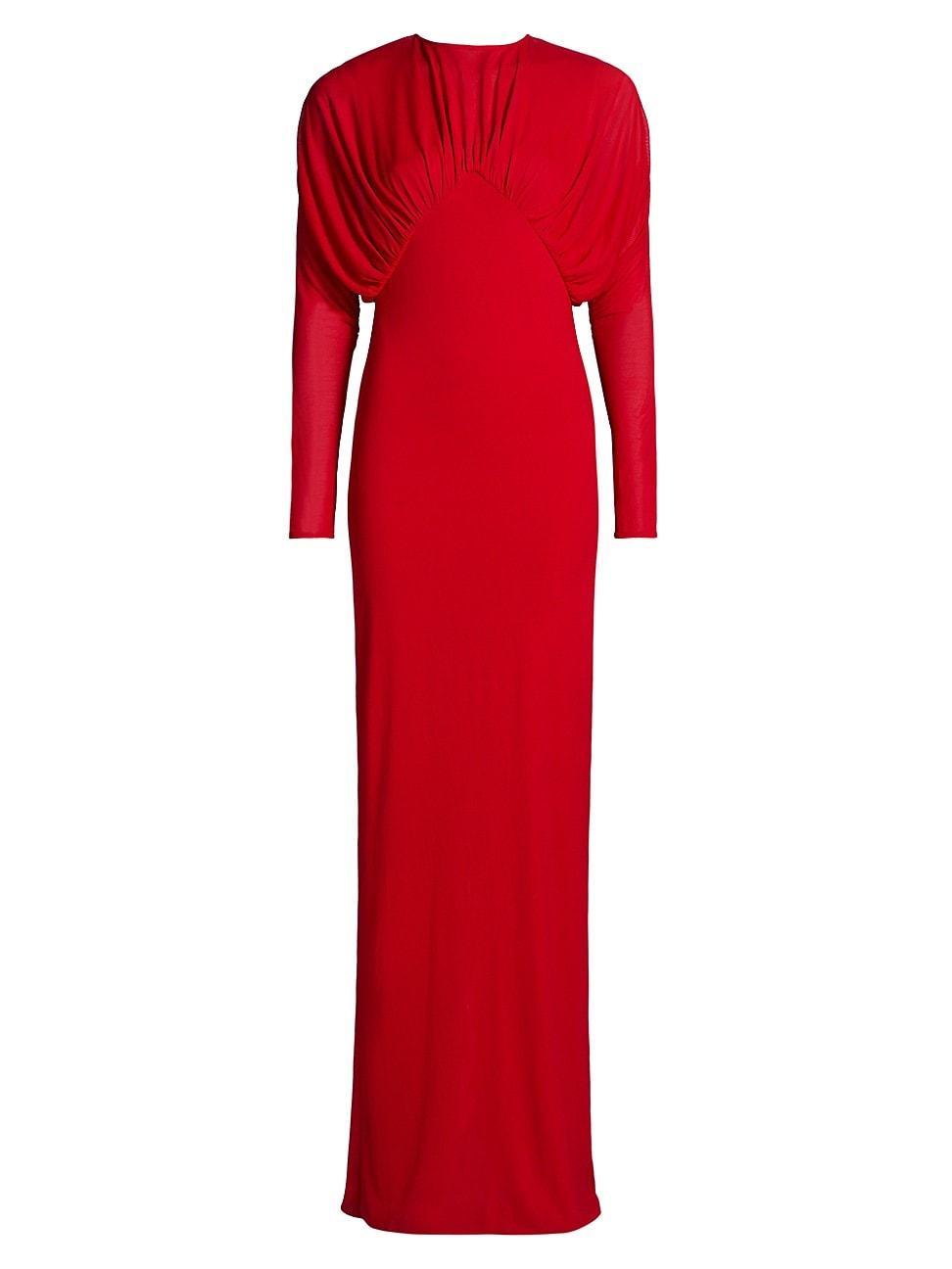 Womens Vernest Gathered Long Sleeve Gown Product Image