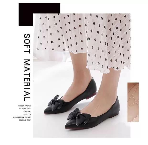 Bow Pointed Toe Flats Product Image