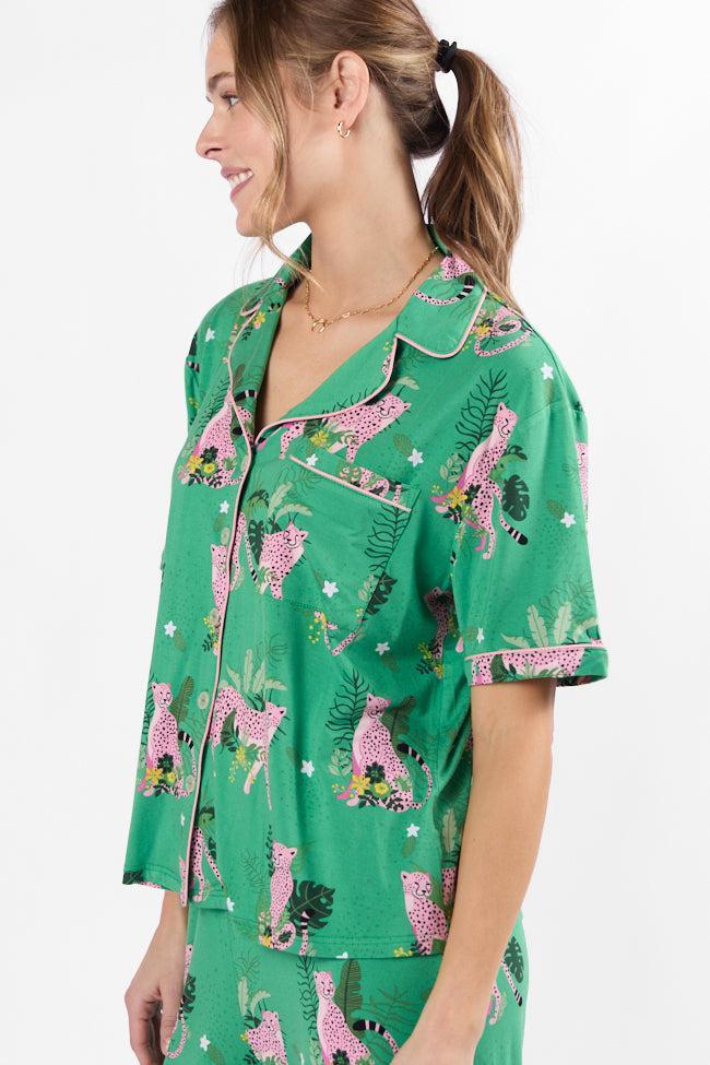 Under the Stars In The Wild Short Sleeve Pajama Top FINAL SALE Product Image