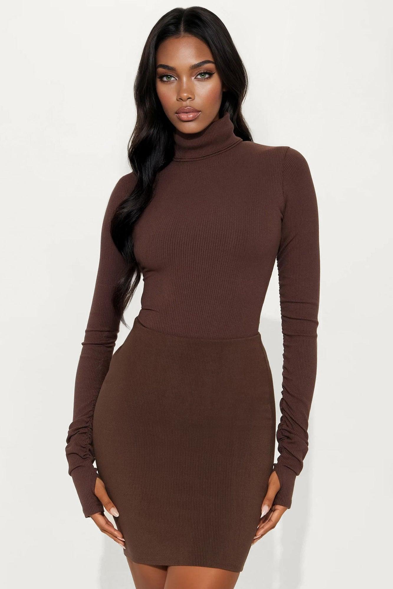 Olivia Snatched Bodysuit - Chocolate Female Product Image