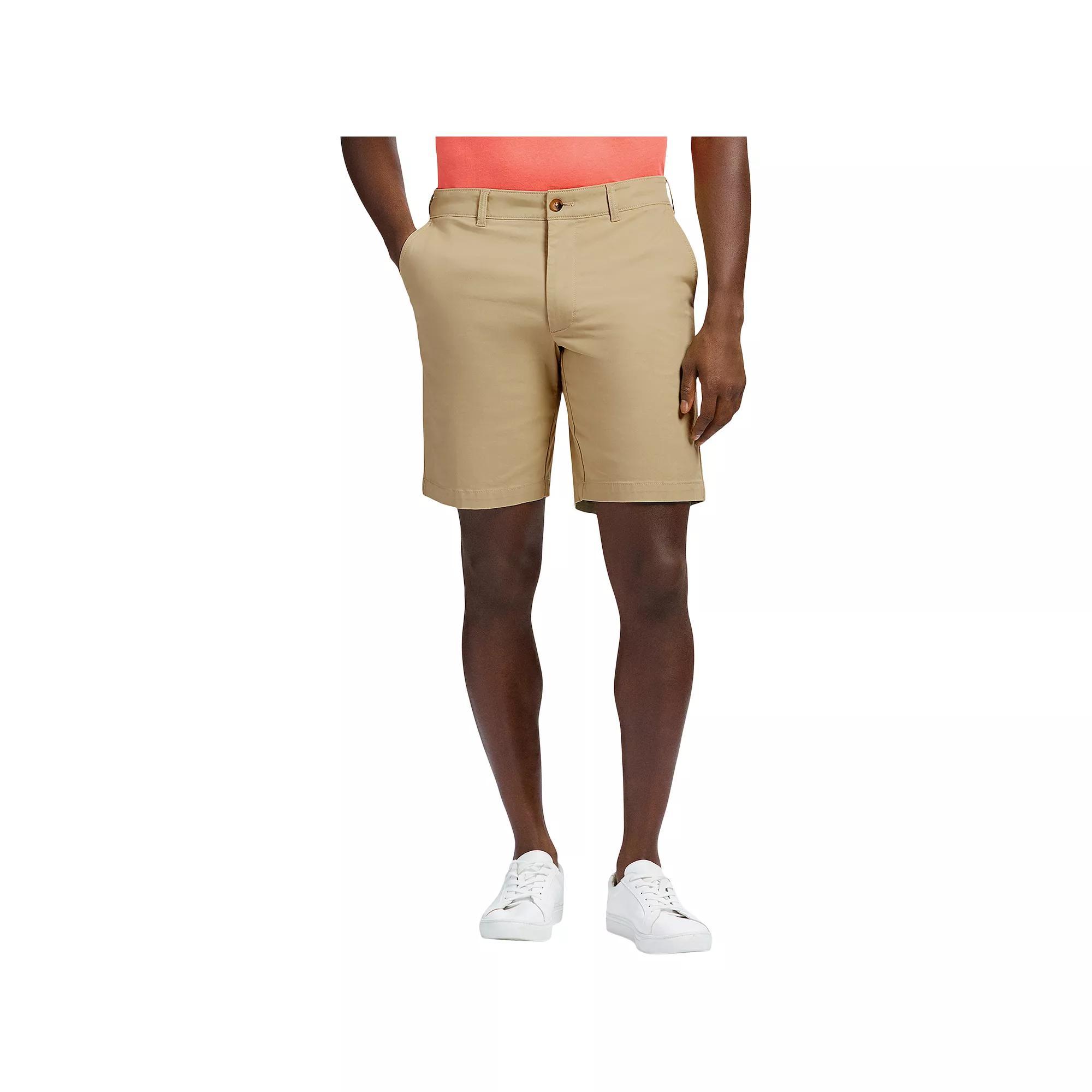 Men's IZOD Saltwater Flat Front Chino Shorts, Size: 42, Pale Green Product Image