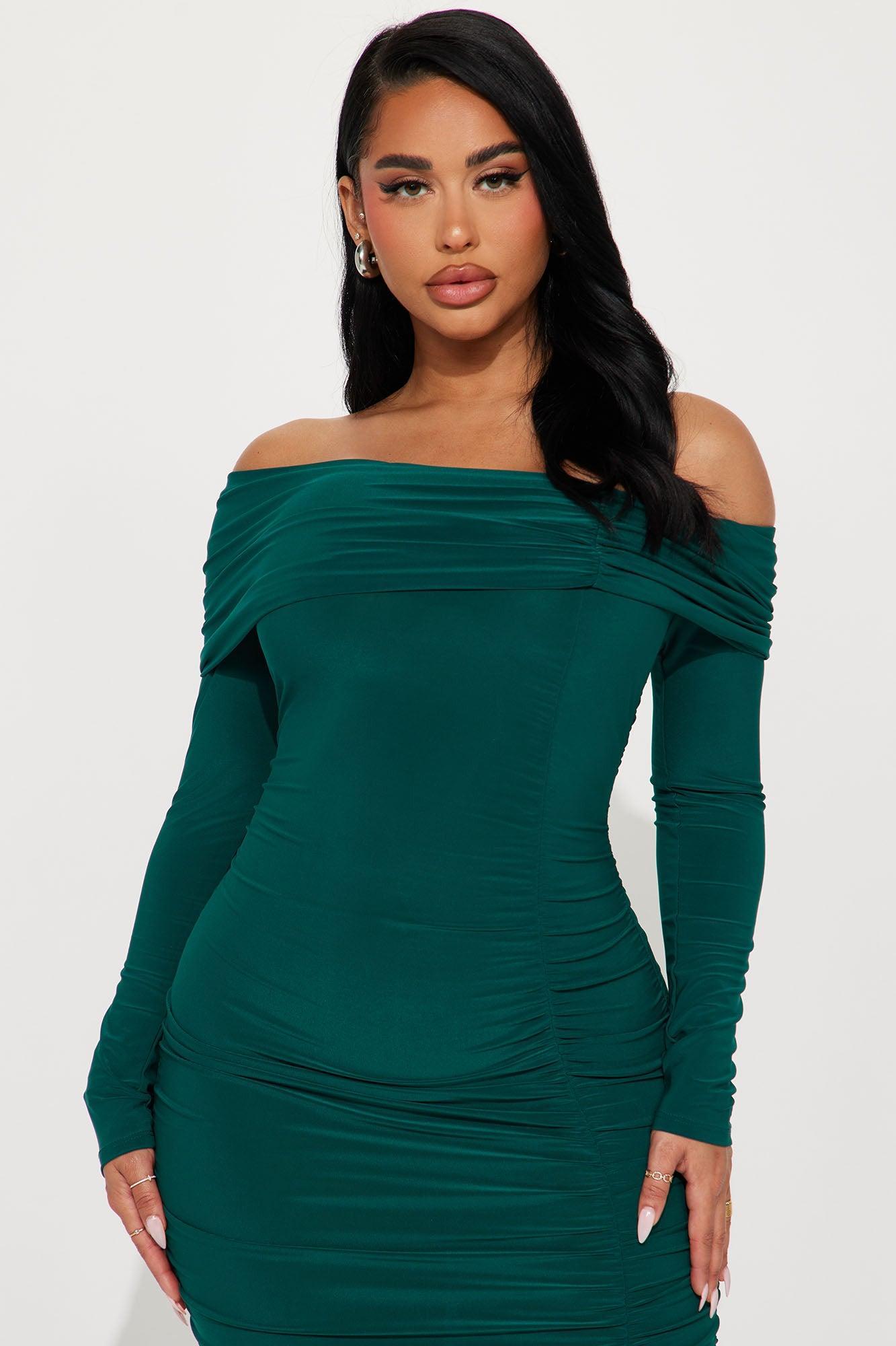 Rebecca Midi Dress - Hunter Product Image