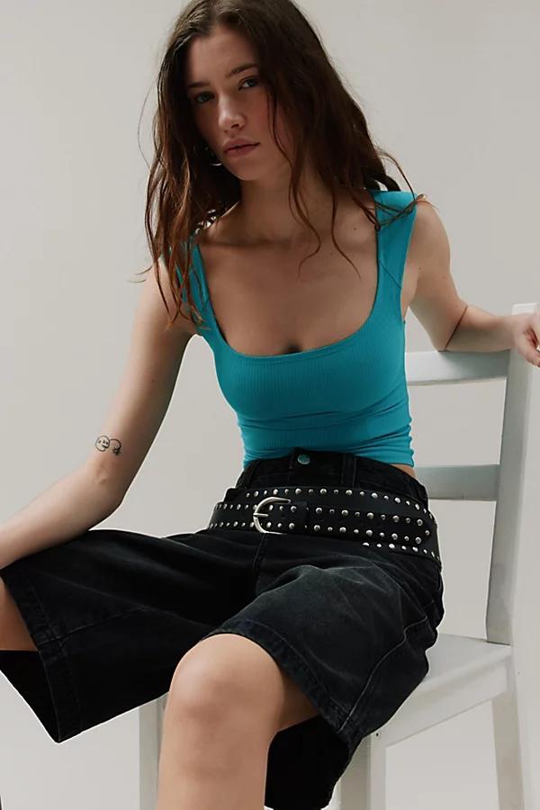 BDG Ribbed Square Neck Tank Top Womens at Urban Outfitters Product Image
