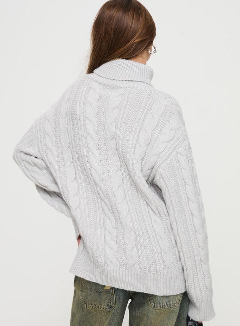 Nyle Knit Sweater Grey Product Image