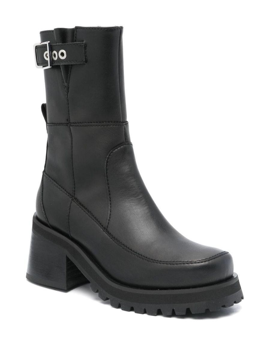 GANNI Ankle Boots With Buckle In Black Product Image