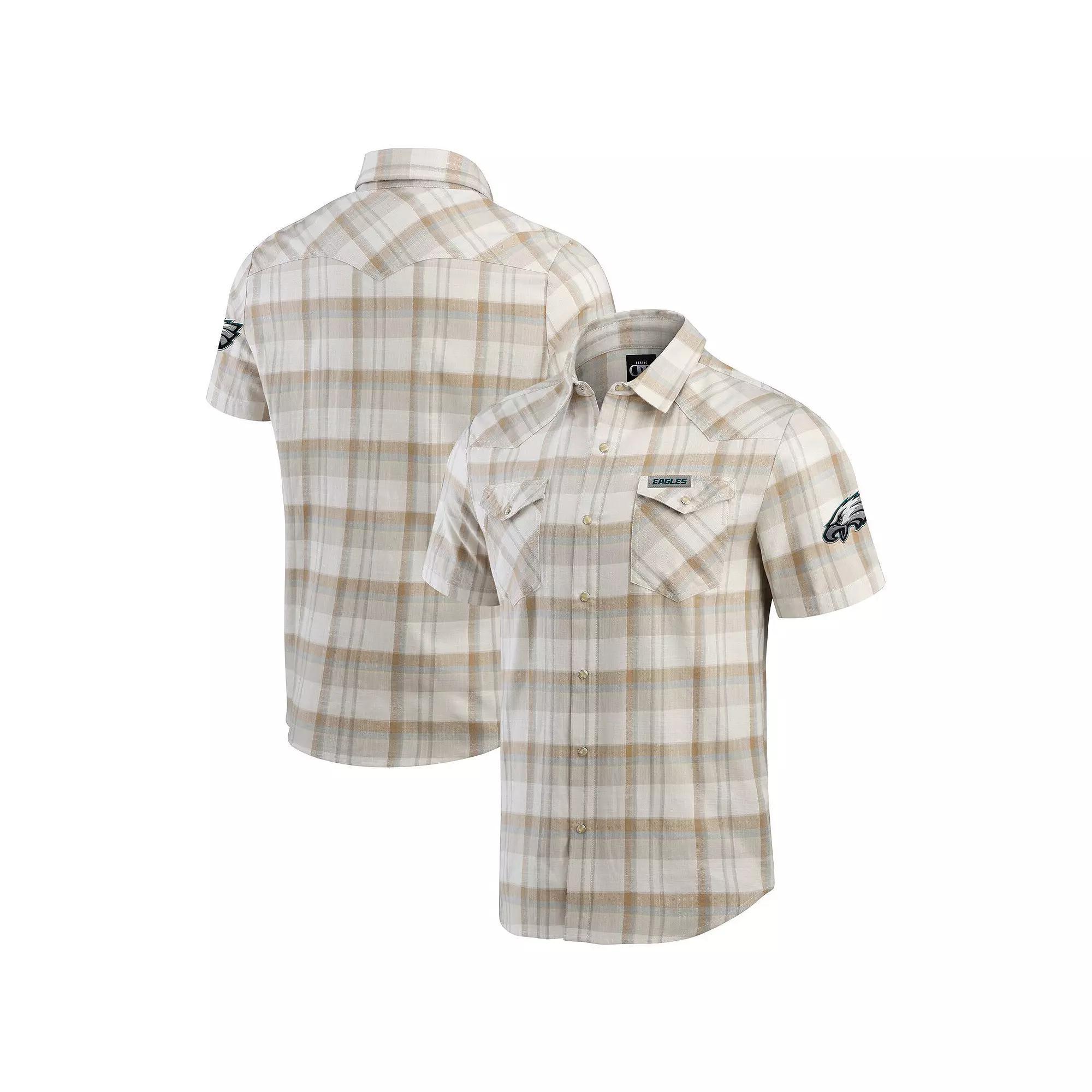 Men's Darius Rucker Collection by Fanatics Gray Las Vegas Raiders Plaid Full-Snap Shirt, Size: Medium, Lvr Grey Product Image
