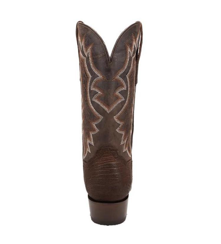 SALE Dan Post® Men's Anders Brown Ostrich Leg Cutter Toe Boots Product Image