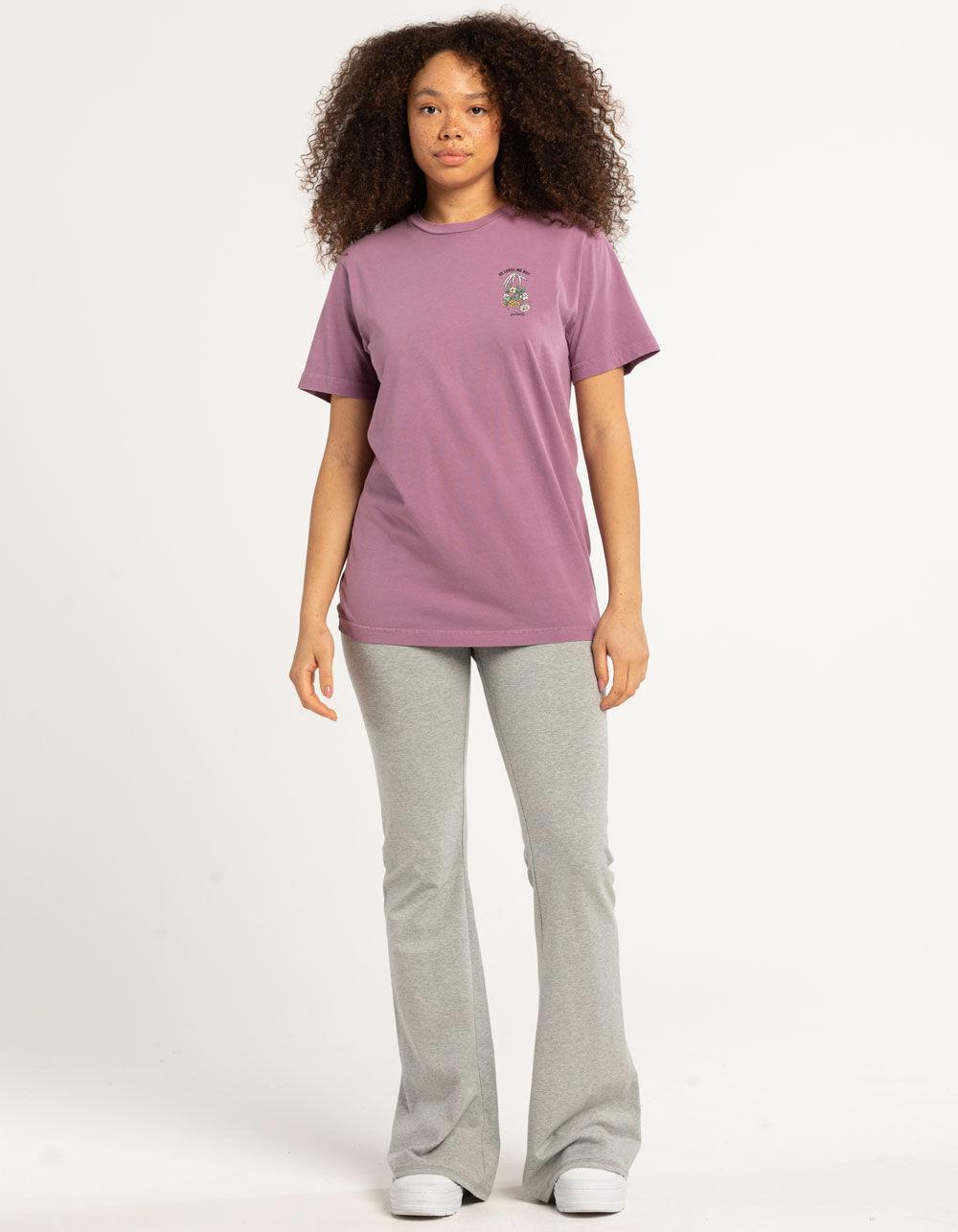 LAST CALL CO. He Loves Me Not Womens Boyfriend Tee - WINE Product Image