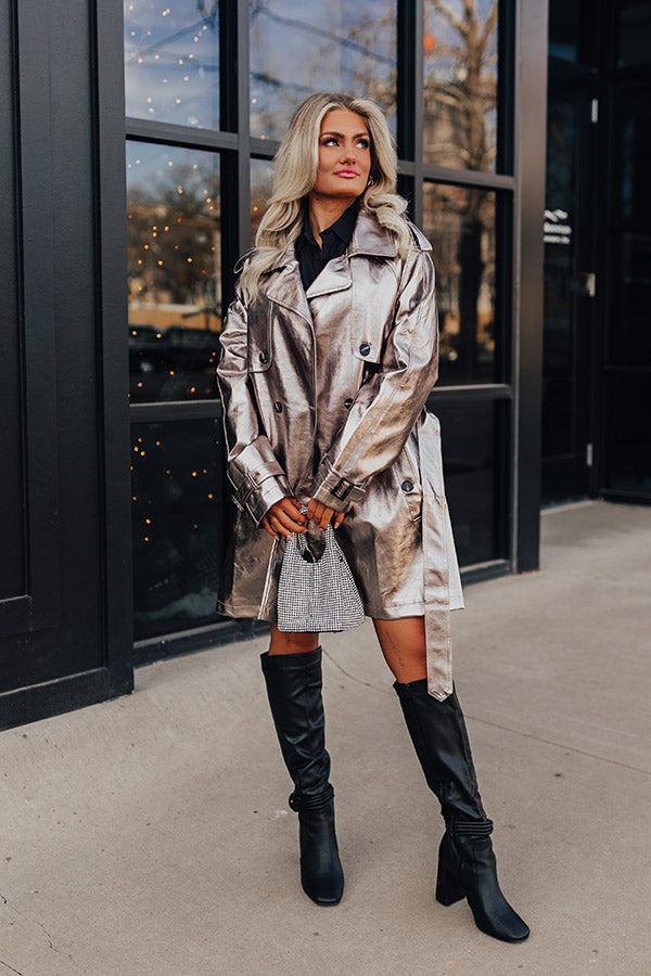 Modern Marvel Metallic Trench Coat Product Image