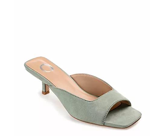 Journee Larna Womens Kitten Sandals Green Product Image