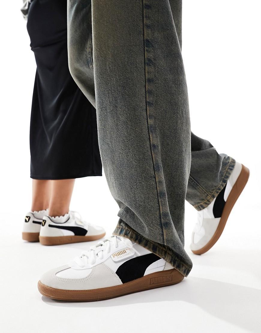 Womens PUMA Palermo Athletic Shoe - White / Vapor Gray / Gum Product Image